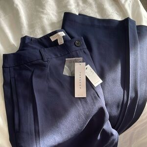 NWT Topshop navy pant. 12p